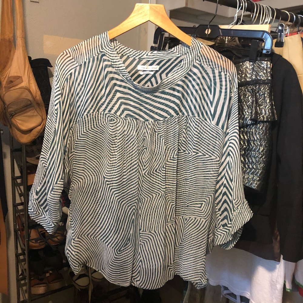 Isabel Marant silk chiffon zebra print blouse